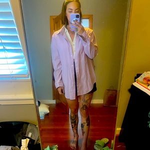 Oversized shirt/shirt dress button down size 4
